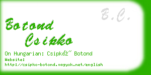 botond csipko business card